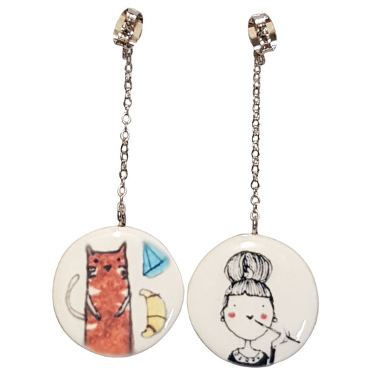 Orecchini pendenti Audrey Hepburn-MANITAS DE PLATA-VIALESCARPE