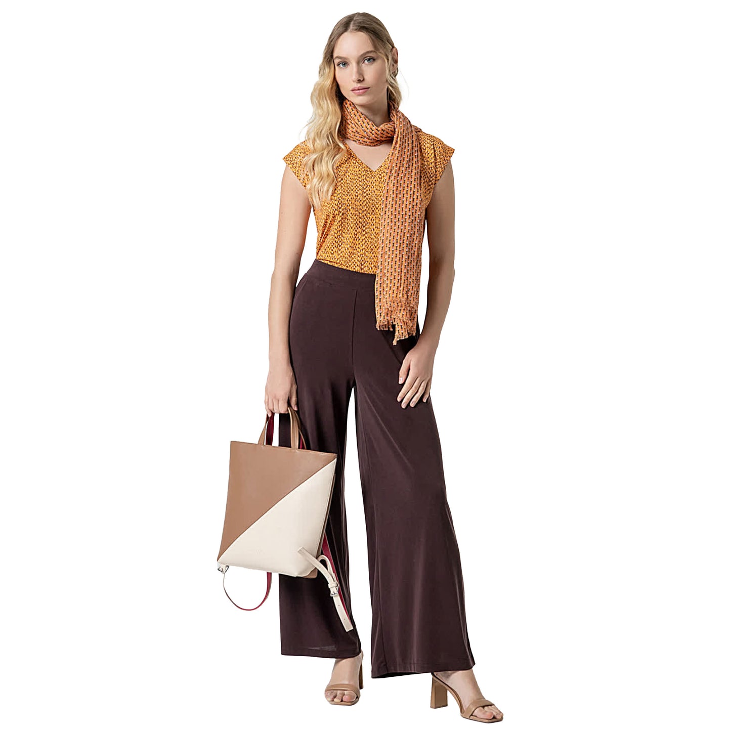 SURKANA - Pantaloni lunghi wide leg elasticizzati
