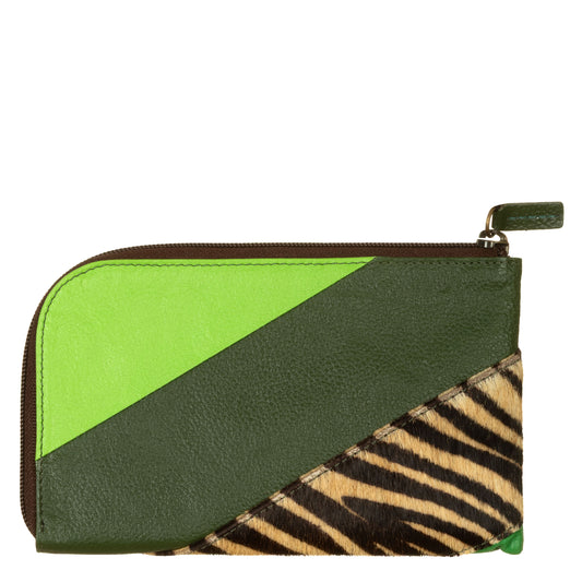 SORUKA Portafoglio EVELYN Verde e zebrato-SORUKA-VIALESCARPE