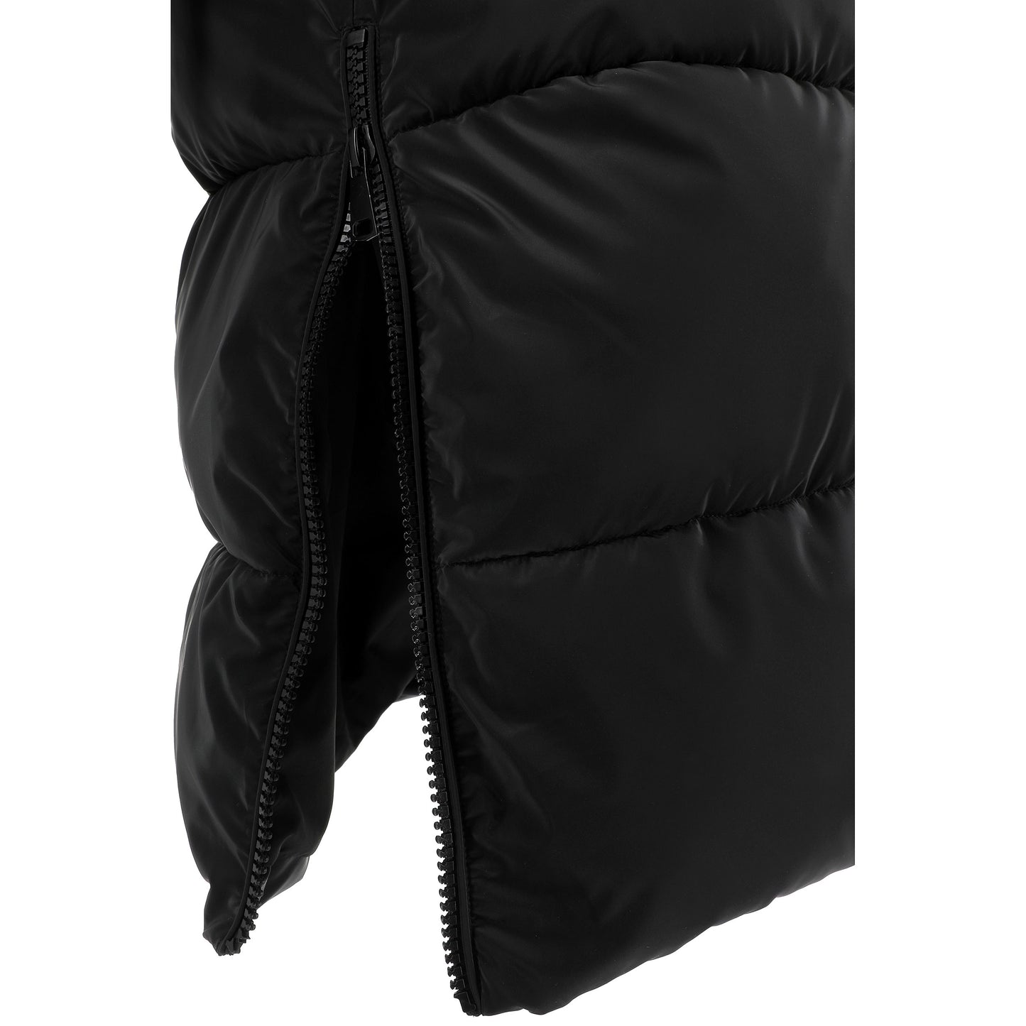 KARAKORUM Piumino lungo Stacy Nero effetto vellutato