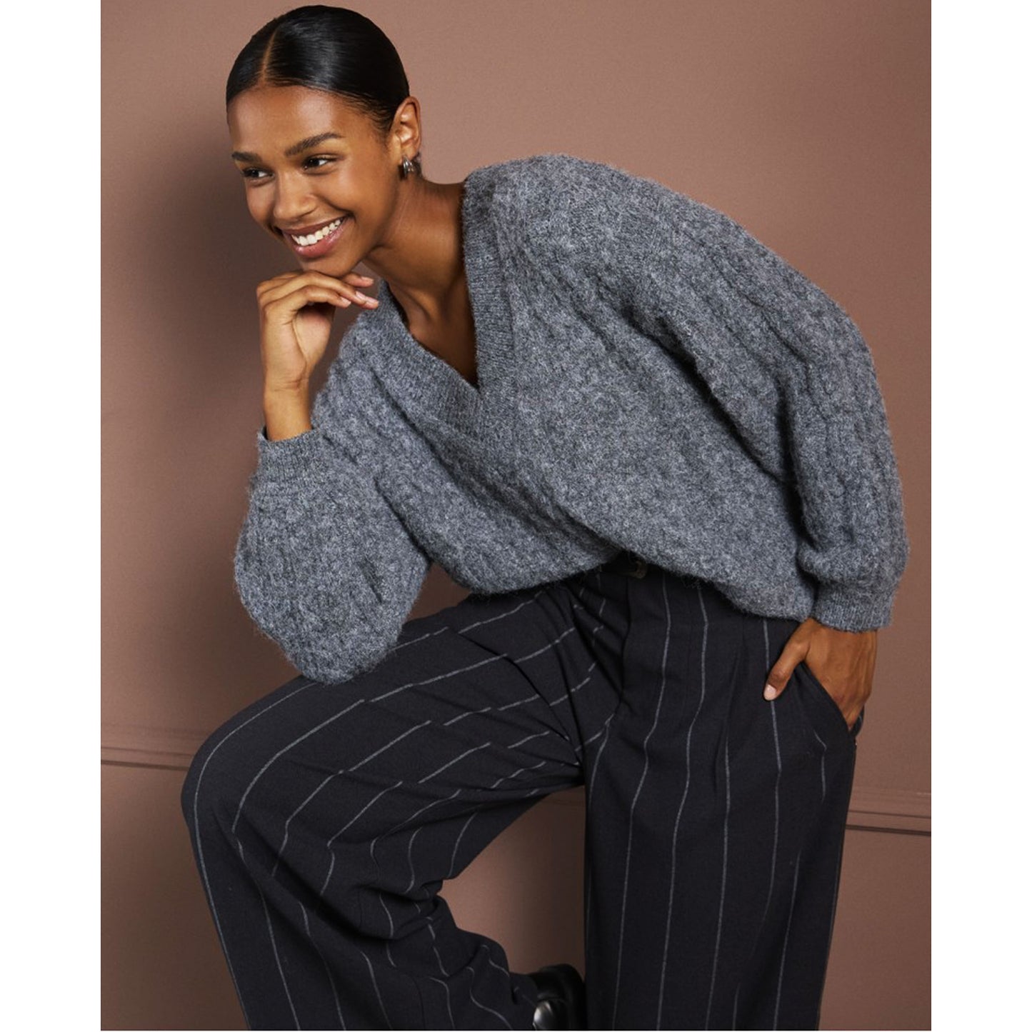 SURKANA - Maglione oversize a trecce-SURKANA-VIALESCARPE