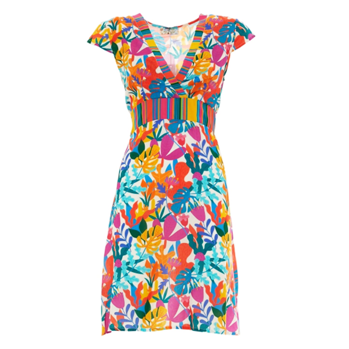 BABA DESIGN - Abito corto Underwater Stripes