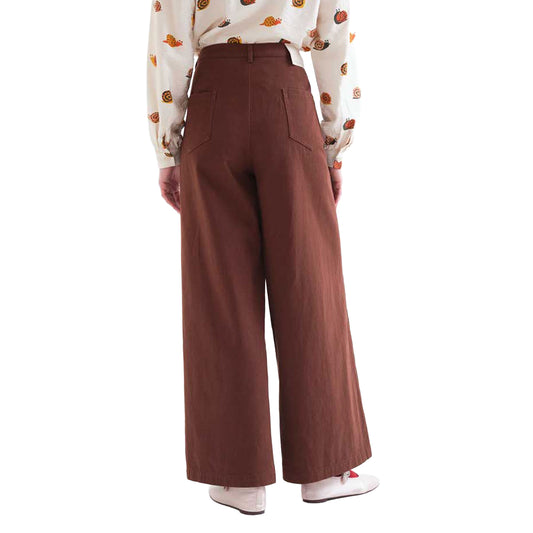 COMPAÑÍA FANTÁSTICA Pantaloni in denim marrone