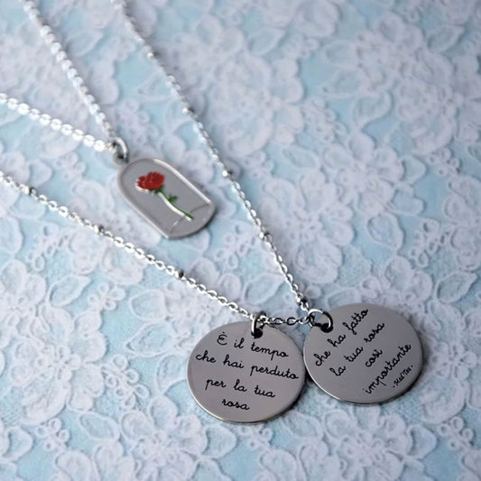Collana PICCOLO PRINCIPE - “Rosa del Piccolo Principe n°2”