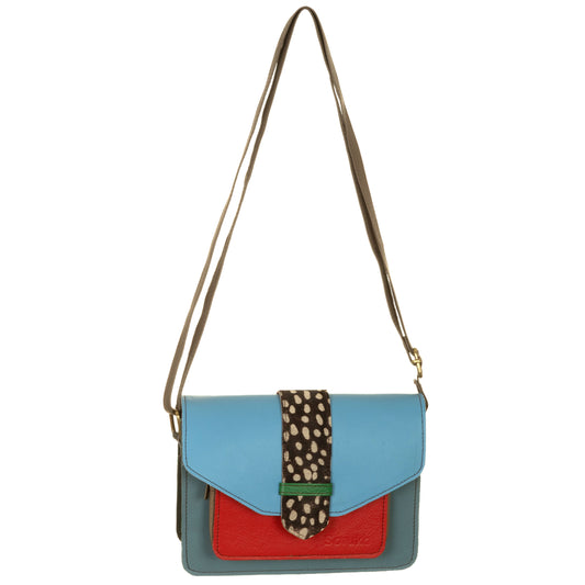 Borsa GRACE basic Teal, Rosso, Azzurro-SORUKA-VIALESCARPE