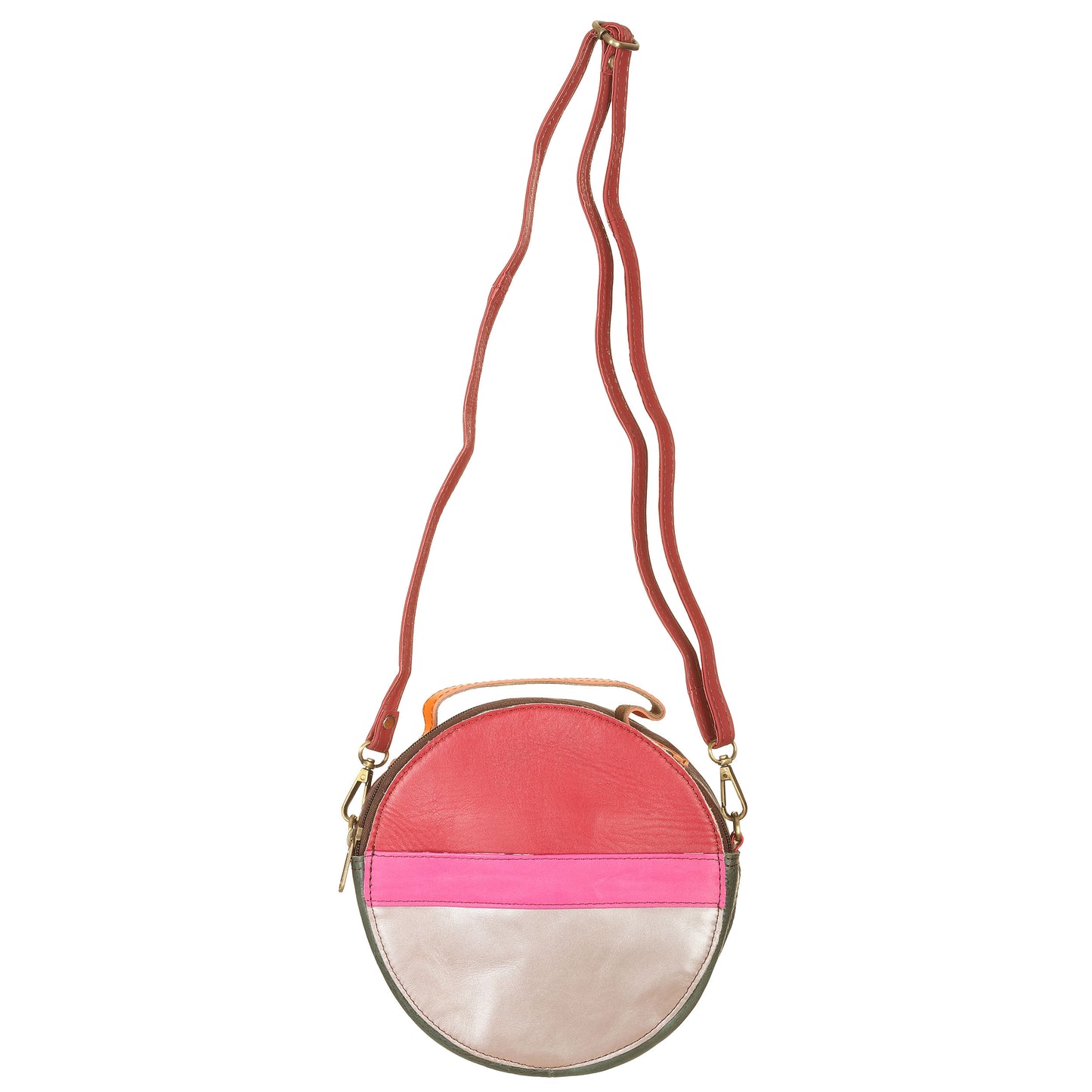 SORUKA Borsa Hera liscio Argento-Fuxia-Bordò