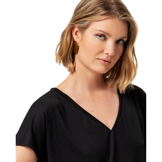 SURKANA T-shirt Senza Maniche con Scollo a V Nero