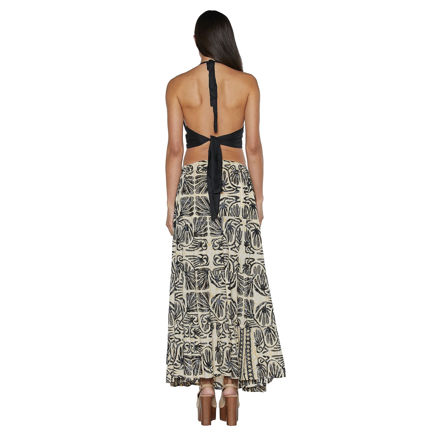 BABA DESIGN Gonna AZTEC HONEY Ecru e nero
