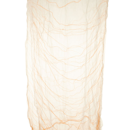 Sciarpa tubolare in seta con fili in contrasto