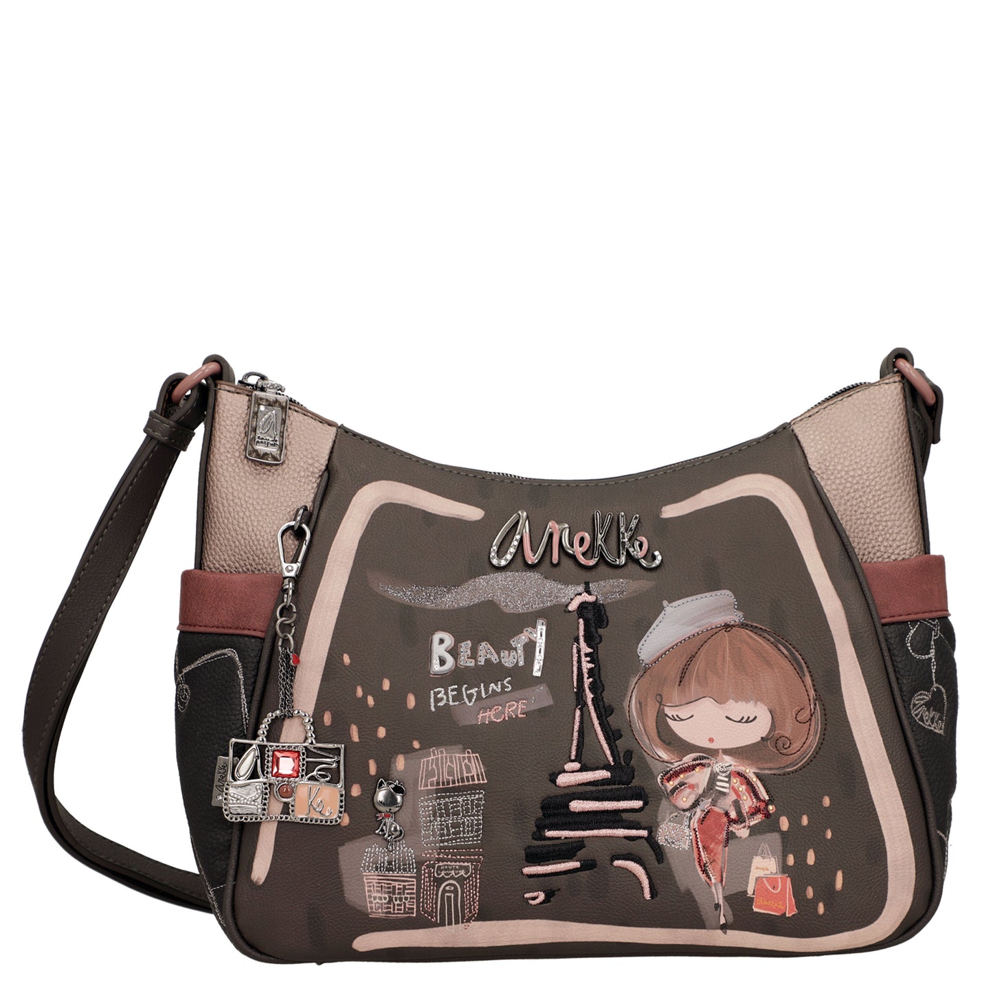 ANEKKE - Borsa a spalla con tracolla grande Mademoiselle