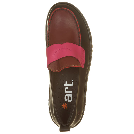 ART Mocassini Brighton Nappa Nero, Fuxia e Bordò-ART®-VIALESCARPE