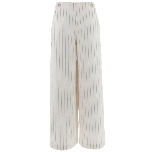 KARAKORUM - Pantaloni Karakorum Gong larghi bianco