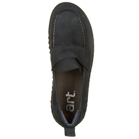 ART Mocassini Brighton nabuk BLU Vialescarpe