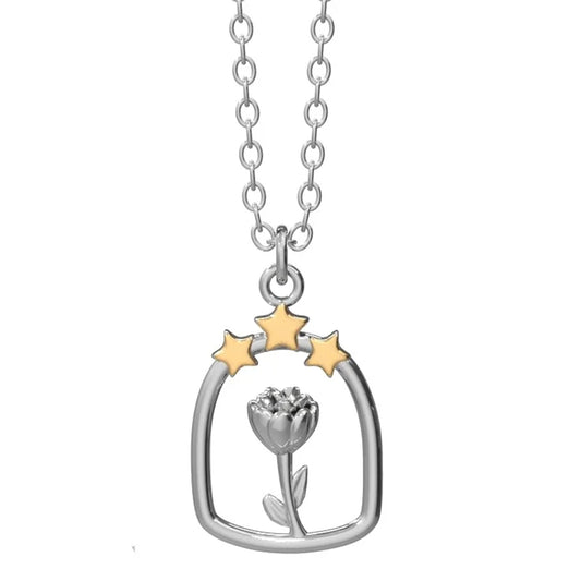 Collana PICCOLO PRINCIPE - “Una rosa tra le stelle”
