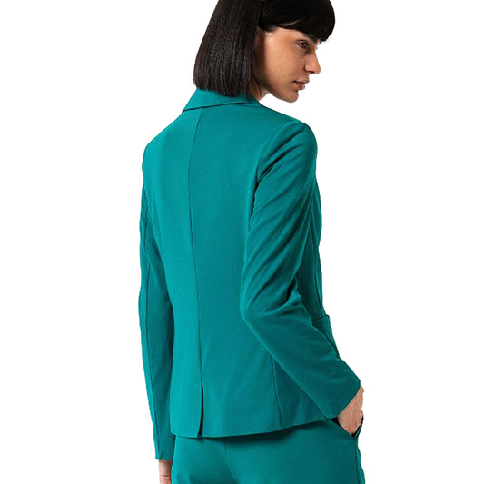 SURKANA - Blazer incrociato 1 bottone tinta unita-SURKANA-VIALESCARPE