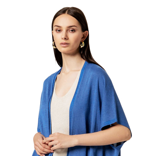 SURKANA Poncho Aperto Brillante Denim