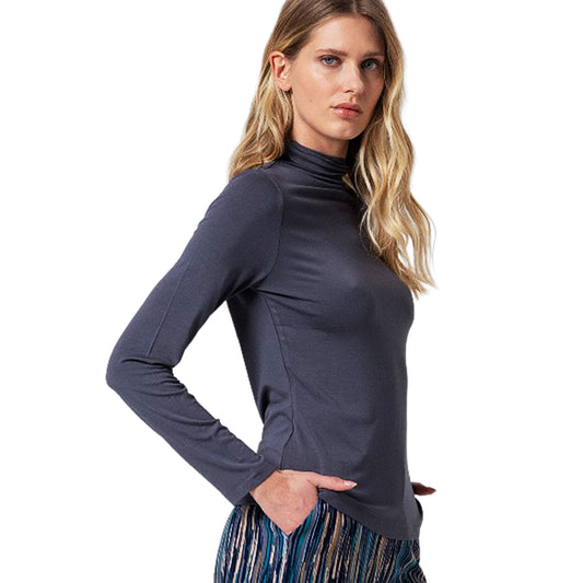 SURKANA - T-shirt dolcevita in viscosa di bambù-SURKANA-VIALESCARPE