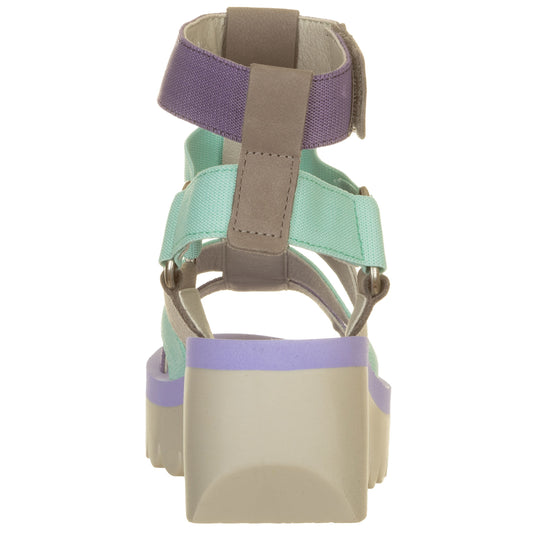 FLY LONDON Sandali gladiatore elastico multi con zeppa