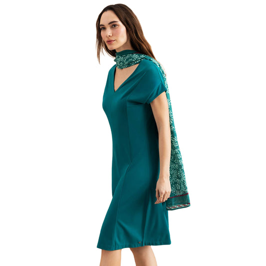 SURKANA - Abito elasticizzato basic tinta unita, midi, senza maniche svasato-SURKANA-VIALESCARPE