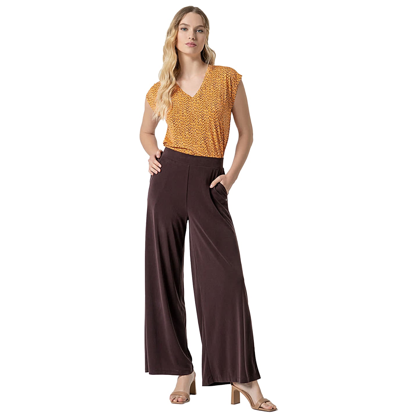 SURKANA - Pantaloni lunghi wide leg elasticizzati