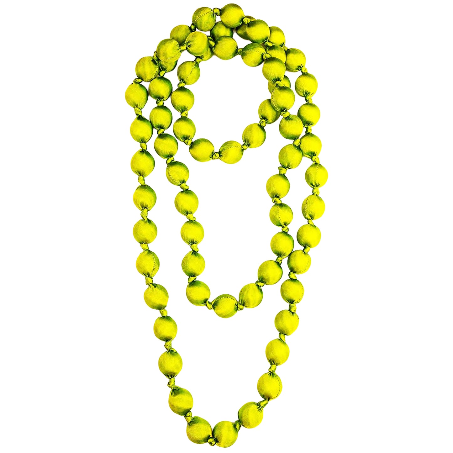 Collana Doan Mega Nodi seta Verde acido