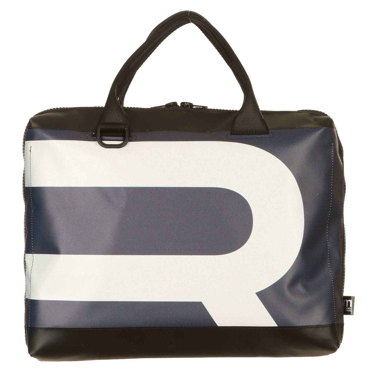 Borsa Office Slim Bianco-Blu-Nero-Le Malefatte-VIALESCARPE