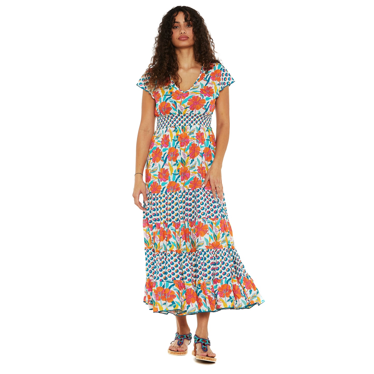 Vestito lungo HAPPY BABA Flowers Paradise