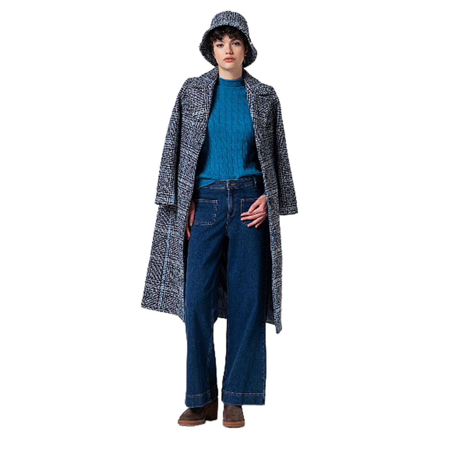 SURKANA - Maglione aderente con trecce e collo perkins-SURKANA-VIALESCARPE