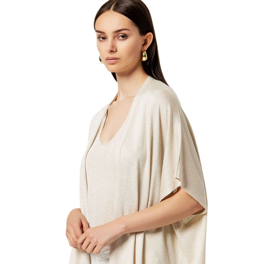SURKANA Poncho Aperto Brillante Avorio