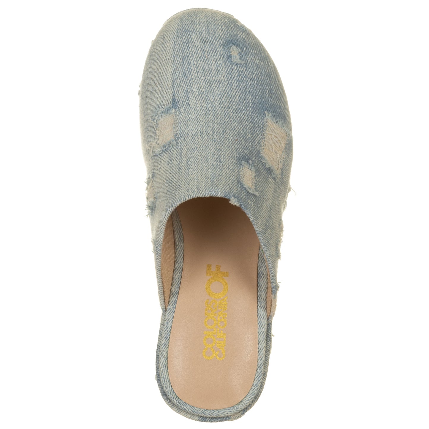 Colors of Califonia - Sabot platform denim punta chiusa