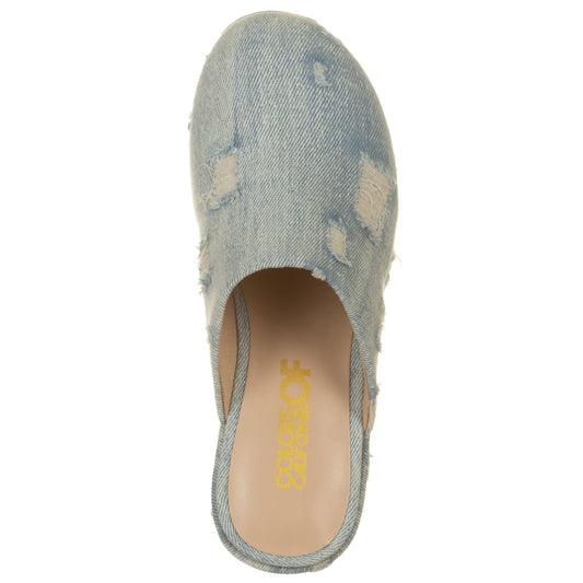 Colors of Califonia - Sabot platform denim punta chiusa