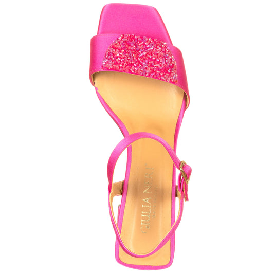 Sandali raso con perline