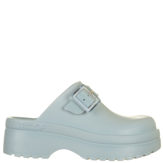Colors of Califonia - Fashion Clog soletta in spugna azzurro