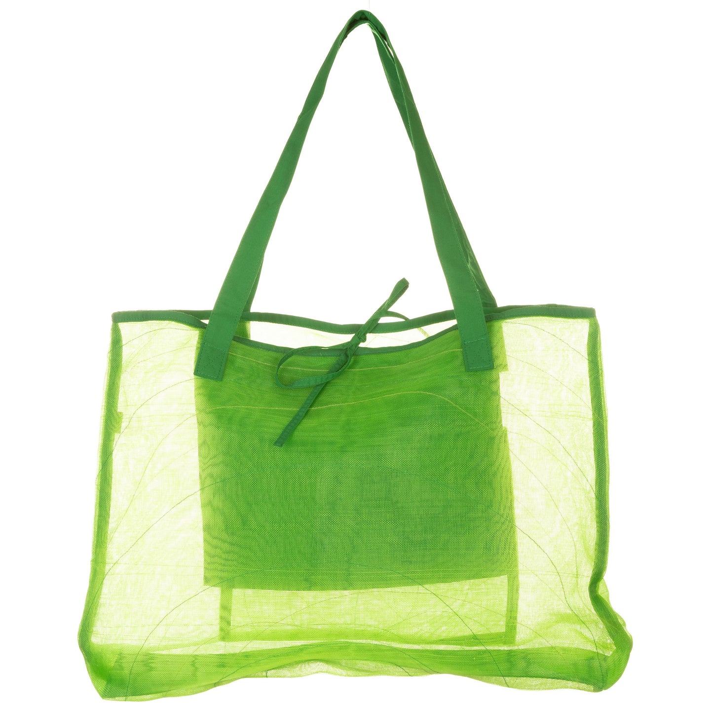 Borsa LATIN rete trasparente verde fluo-SMATERIA-VIALESCARPE