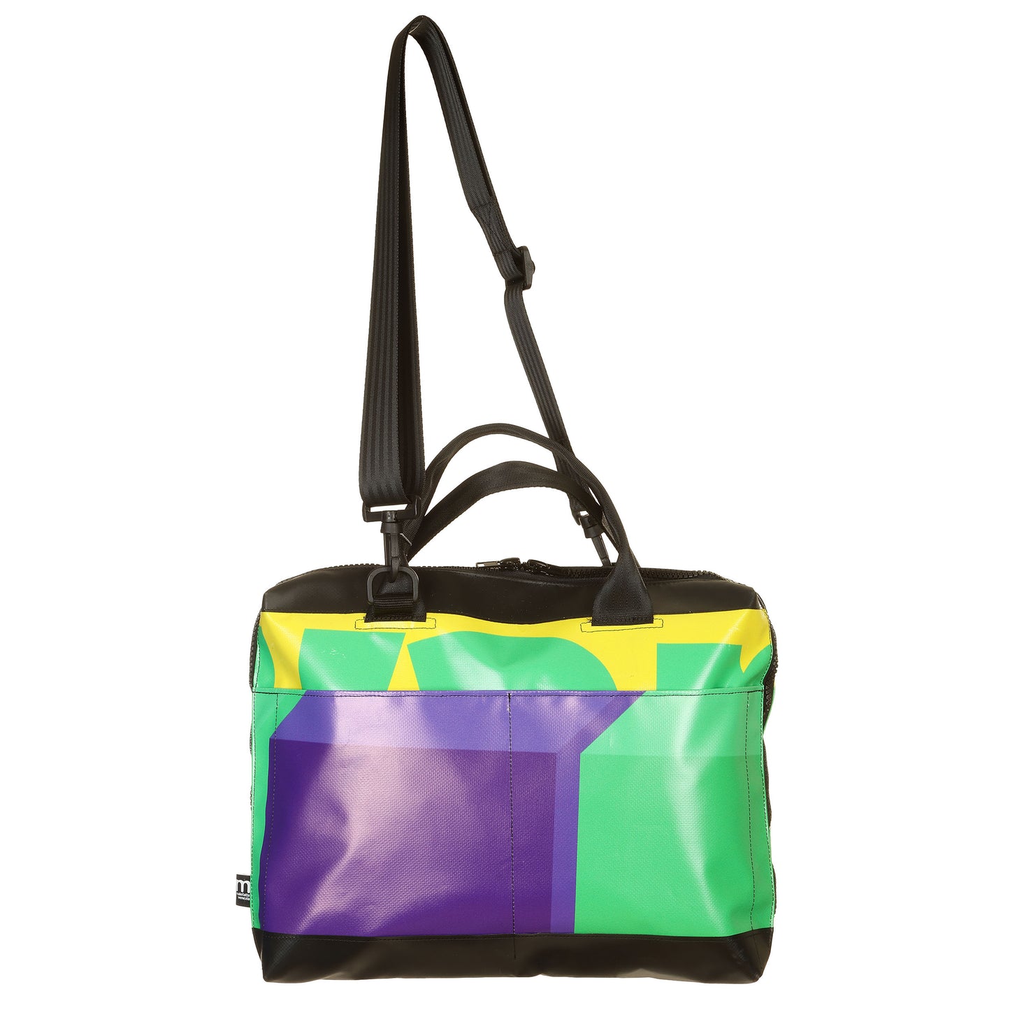 Borsa Office Slim Giallo-Verde-Viola