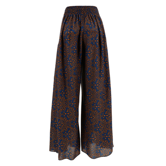 KARAKORUM Pantaloni TRESOR Blu e Marrone-KARAKORUM-VIALESCARPE