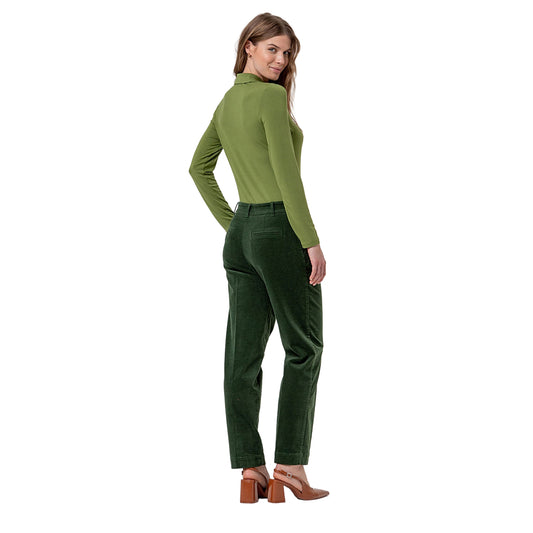 SURKANA Pantalone Chino in Velluto a Coste Kaki-SURKANA-VIALESCARPE
