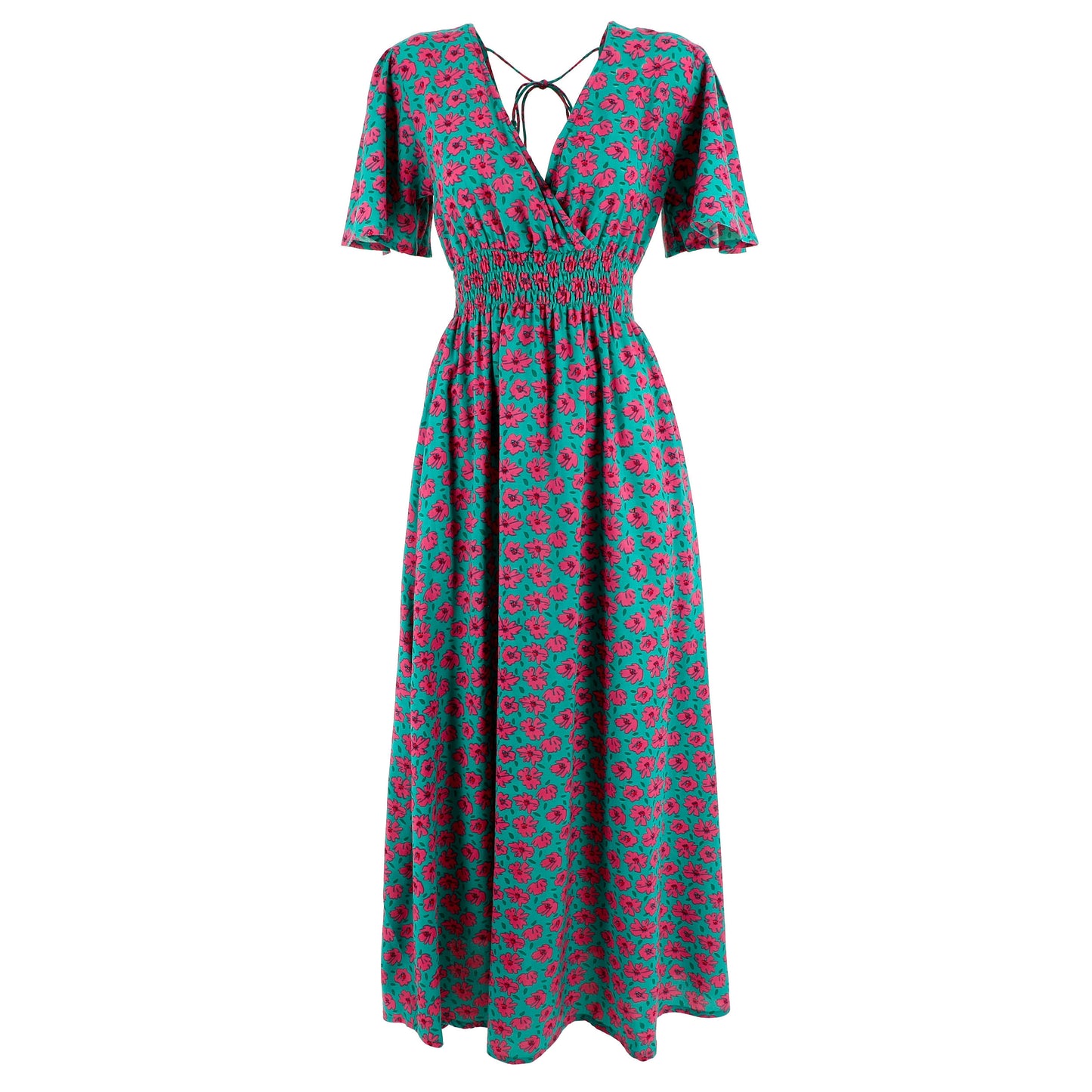 KARAKORUM Vestito Lungo COSIMA Fuxia e multi