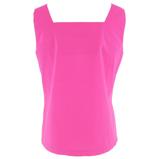 Top Donna KARAKORUM Estella Fucsia in Cotone con Arricciatura Frontale
