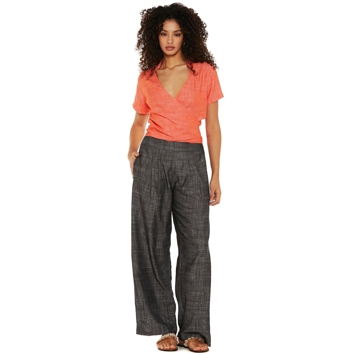 BABA DESIGN - Pantaloni morbidi Crinkle Sunbeam