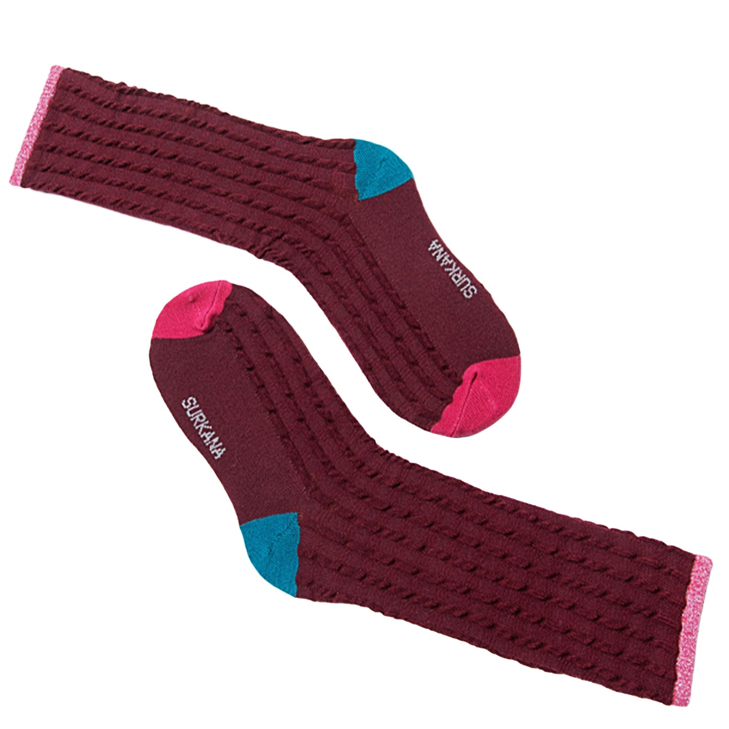 SURKANA - Calze lunghe con trama e lurex-SURKANA-VIALESCARPE