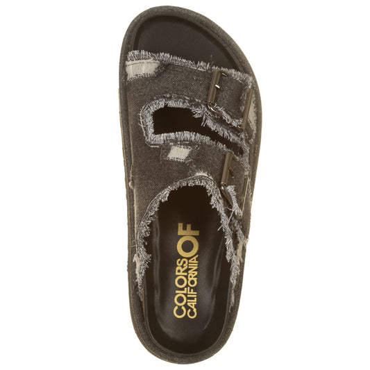 Colors of Califonia - Sandali Platform denim nero