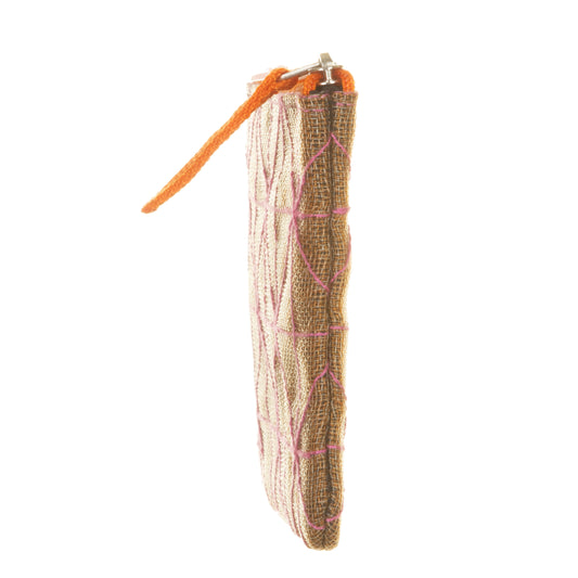 Bustina - Reuse ecru, lilla e arancio-SMATERIA-VIALESCARPE