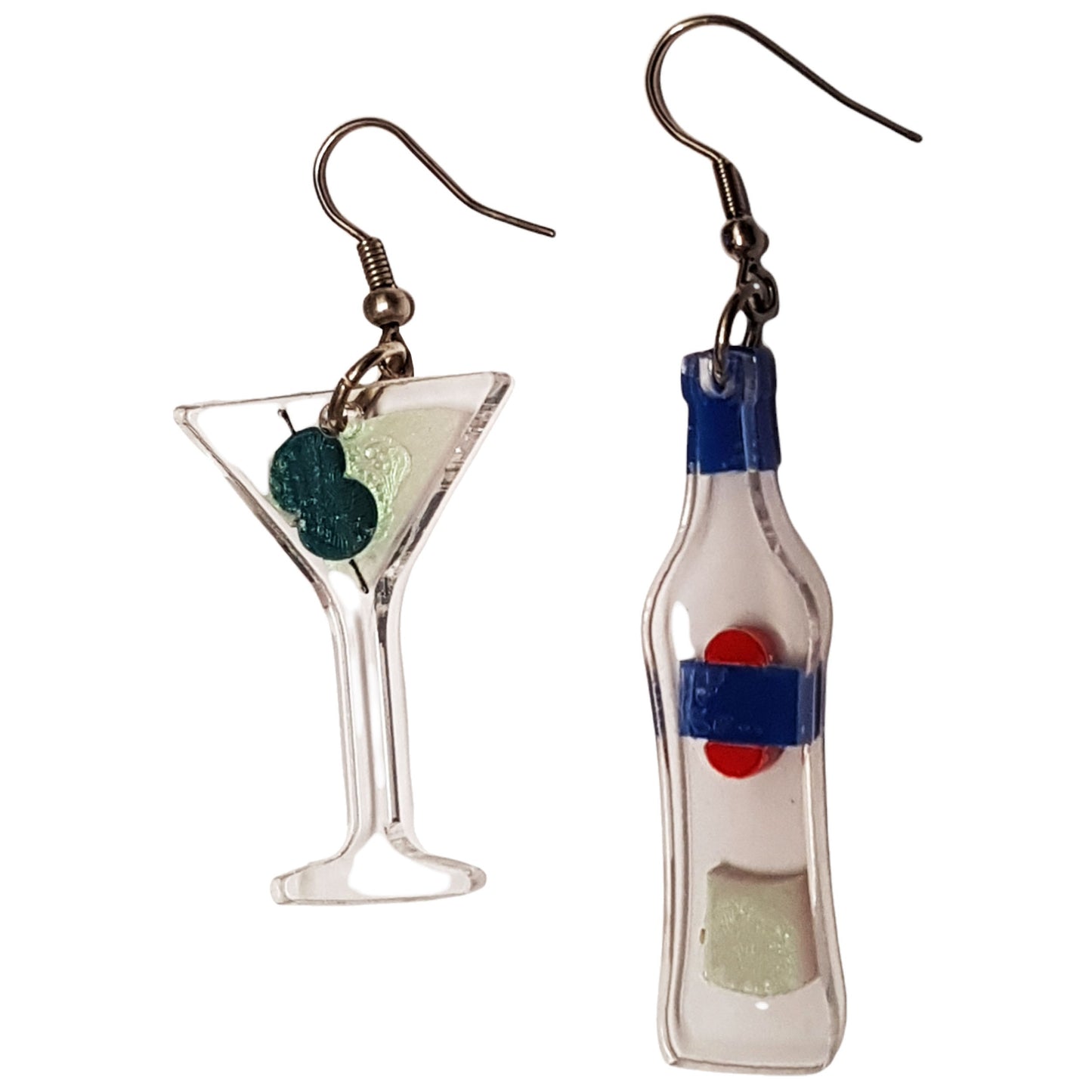 Orecchini asimmetrici Martini Bianco-ARKYFLY-VIALESCARPE