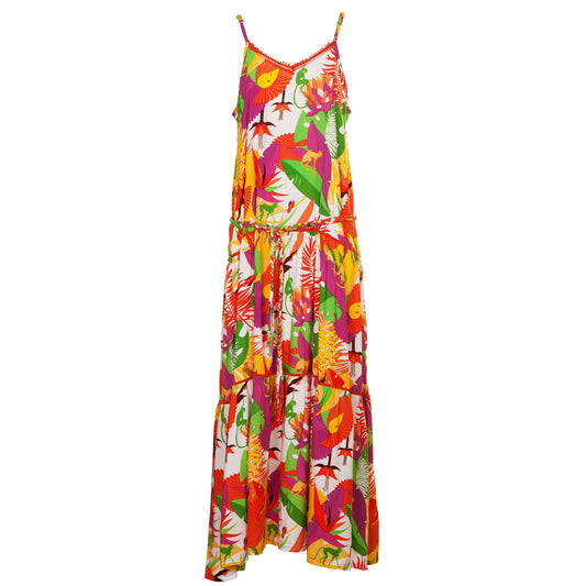 Abito lungo TROPICAL PAPAYA - BABA Design-Baba design-VIALESCARPE