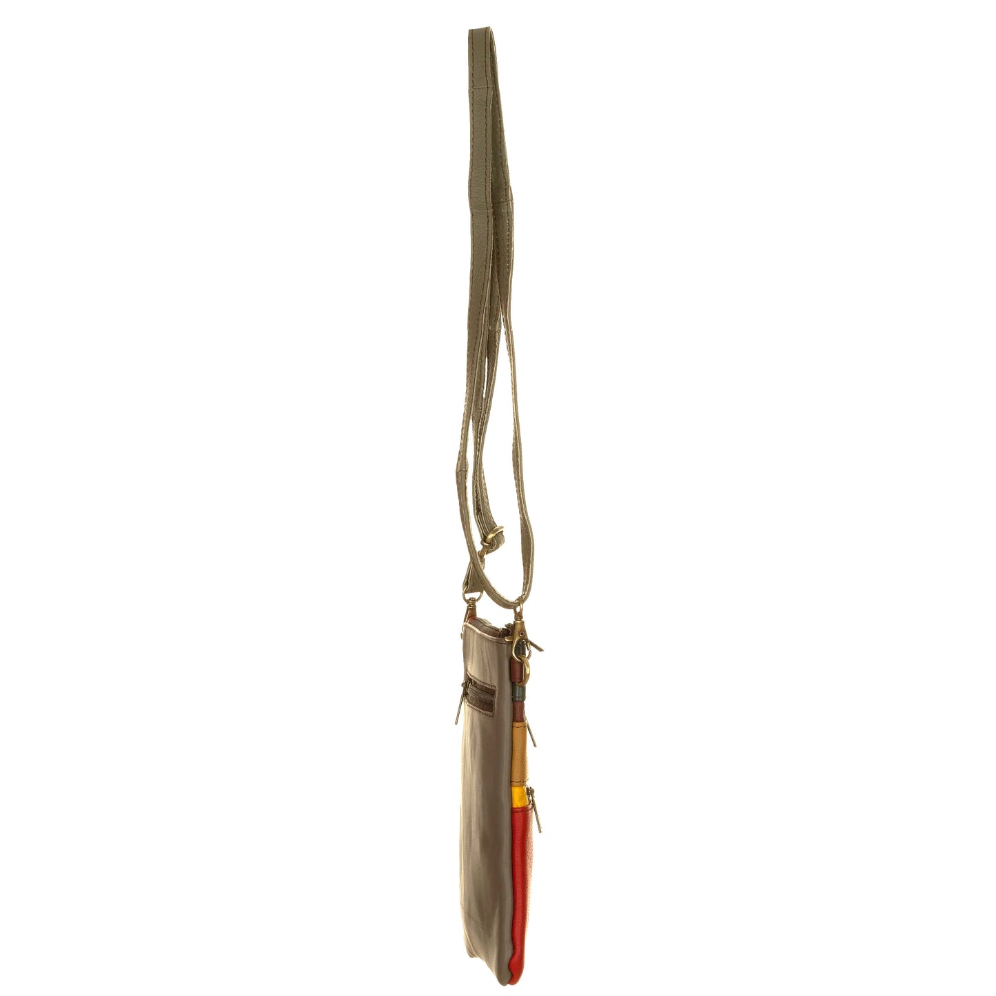 SORUKA Borsetta Maya liscia Rosso, Cognac, Grigio