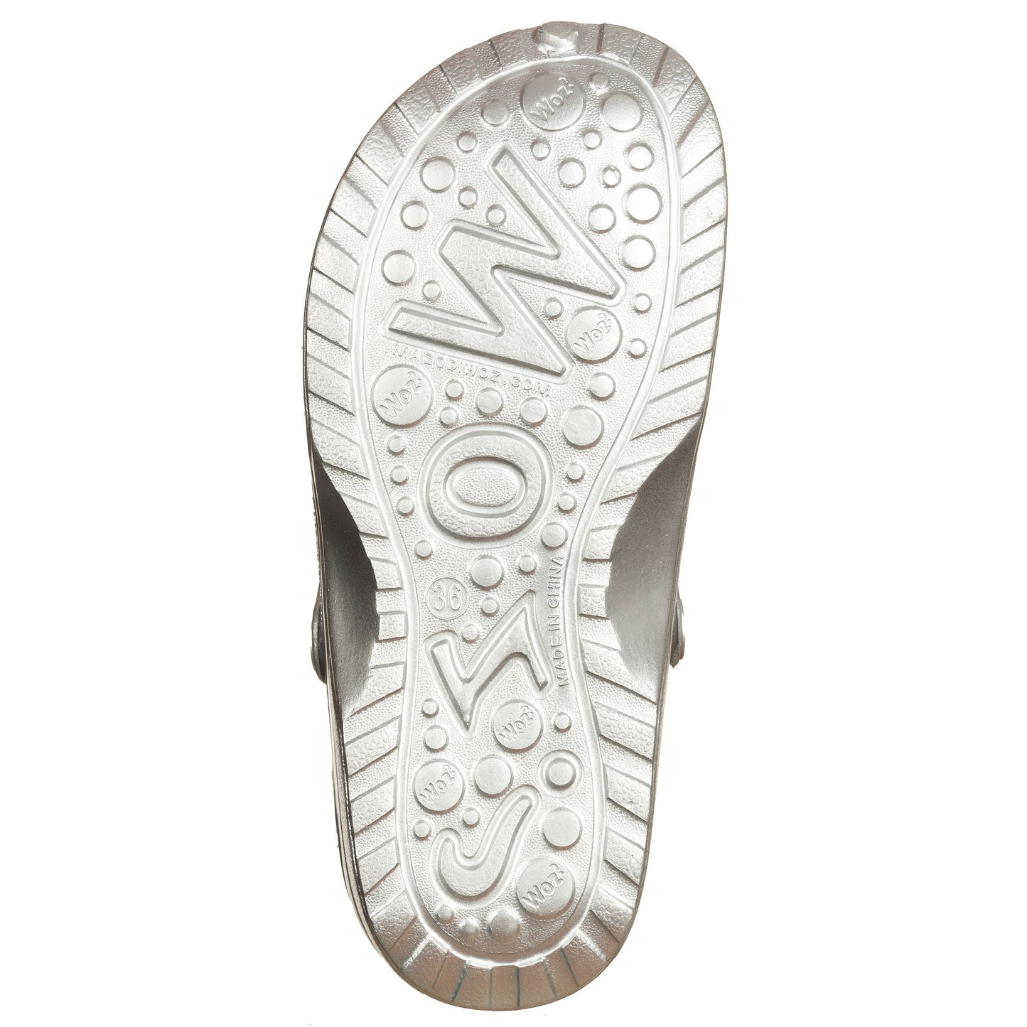 Sabot WOZ? Cheese Laminato Argento-WOZ?-VIALESCARPE