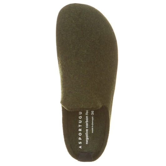 ASPORTUGUESAS Sabot feltro Verde Militare-ASPORTUGUESAS-VIALESCARPE