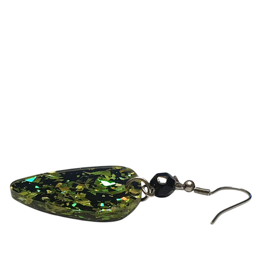 ARKY FLY Orecchini pendenti chitarra glitter verde