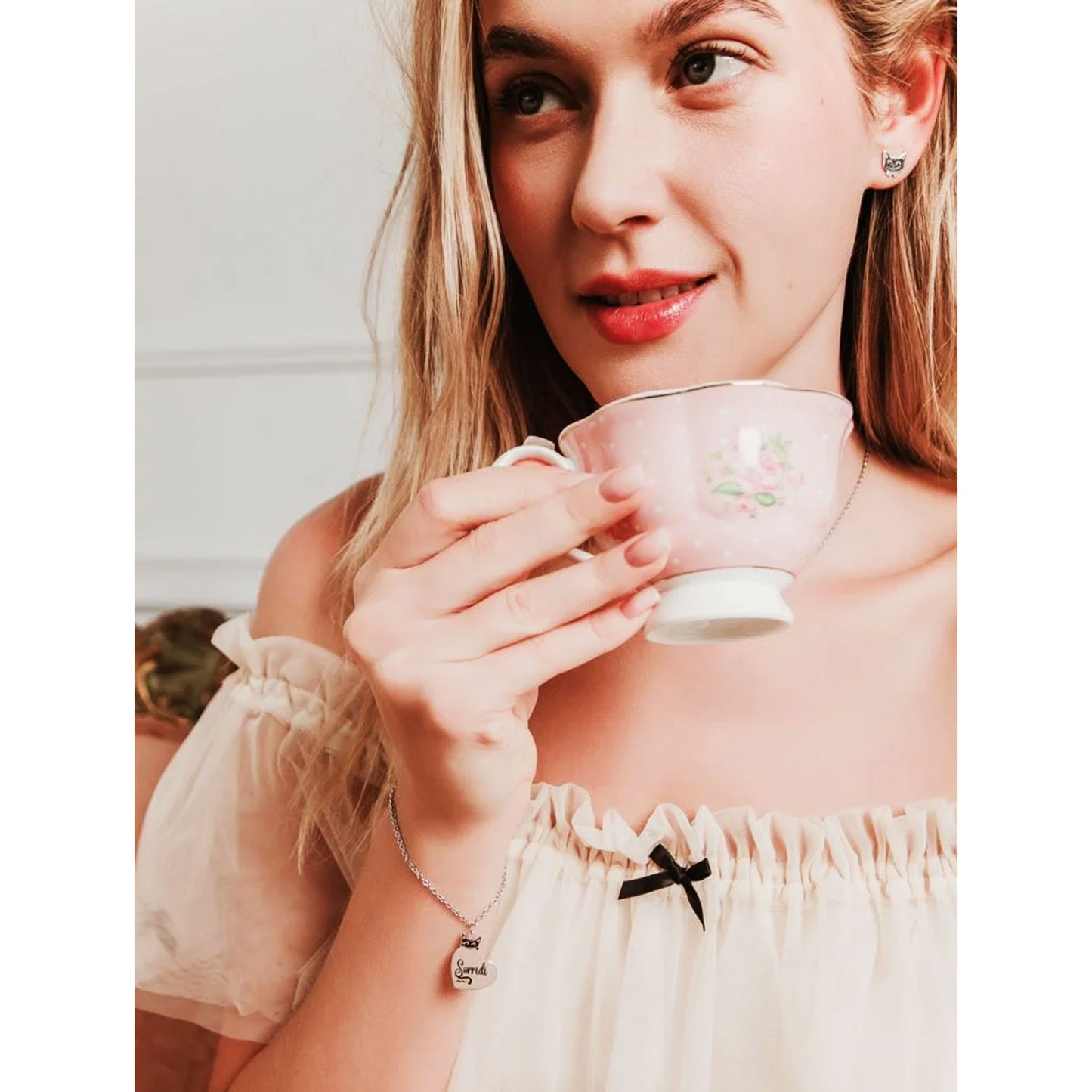 MAD TEA - Bracciale Gatto di Alice “Sorridi”